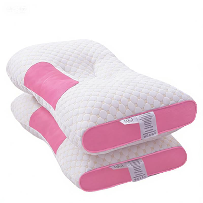 UFIST 2-Piece Cervical Massage Pillow Set - Ergonomic Neck Support Highly Elastic, Machine-Washable, Removable Knit Fabric Sleep Aid Wonder Proper Height for Cervical Spine Alignment